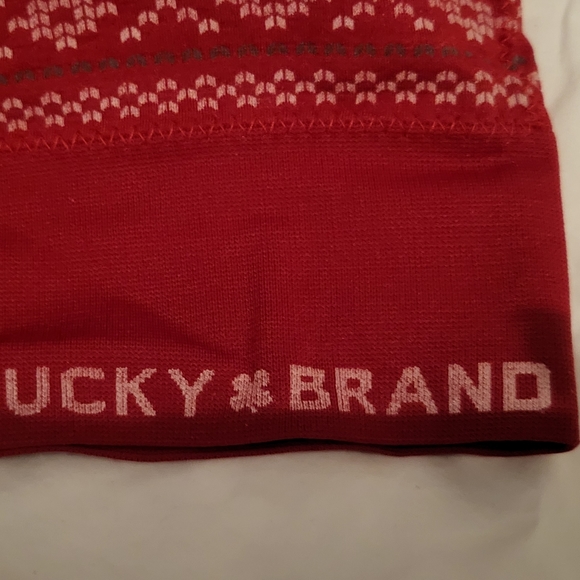 New Lucky Brand Sports Bra Medium Cabin Red Design - Picture 2 of 5